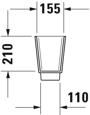 Полупьедестал для раковины Duravit Starck 2 0863830000