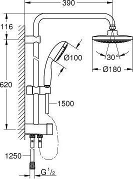 Душевая система Grohe New Tempesta 26381000