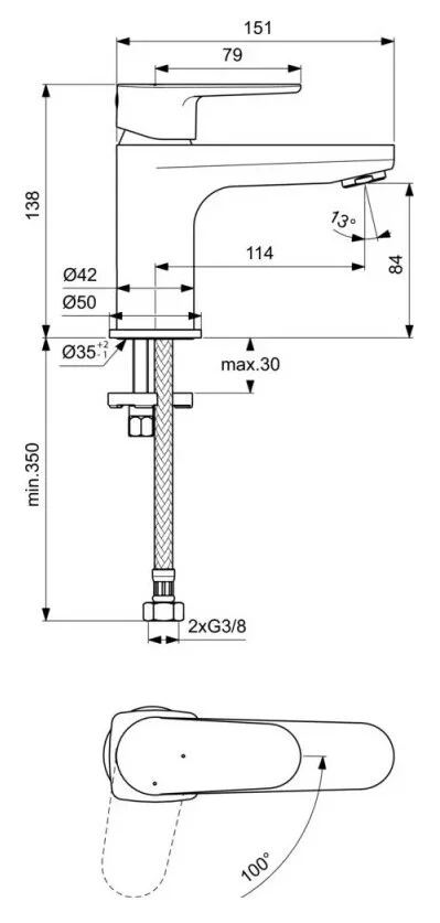 Смеситель для раковины Ideal Standard Cerafine BC697AA хром