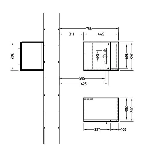 Тумба под раковину Villeroy&Boch Verity Design B01701DH белый