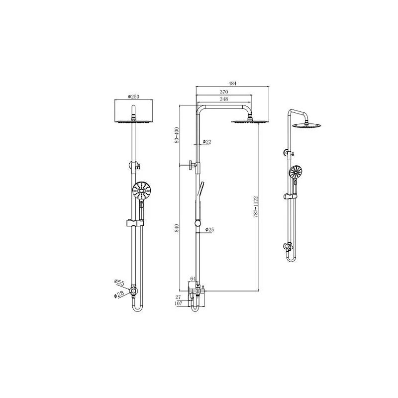 Комплект смесителей Aquatek Вега AQ1036CR, цвет хром