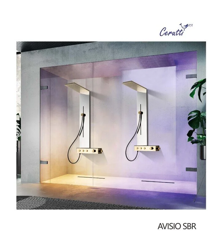 Душевая панель Cerutti Spa Avisio CT9658 желтый, хром