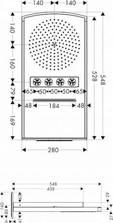 Верхний душ Hansgrohe Raindance Rainfall 28411400