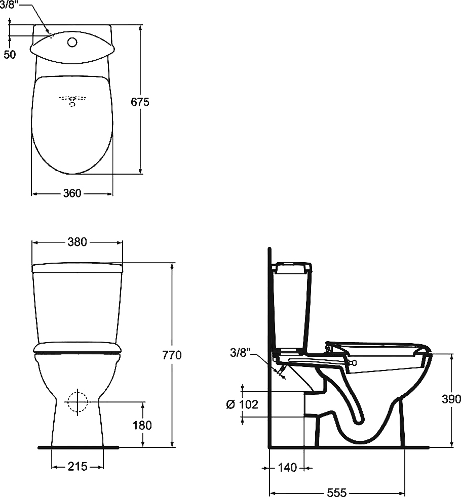 Унитаз-компакт Ideal Standard Oceane W906601 с функцией биде