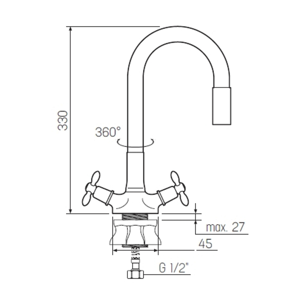 Ремкомплект для смесителя BOOU B723+PB912+BJ425, хром