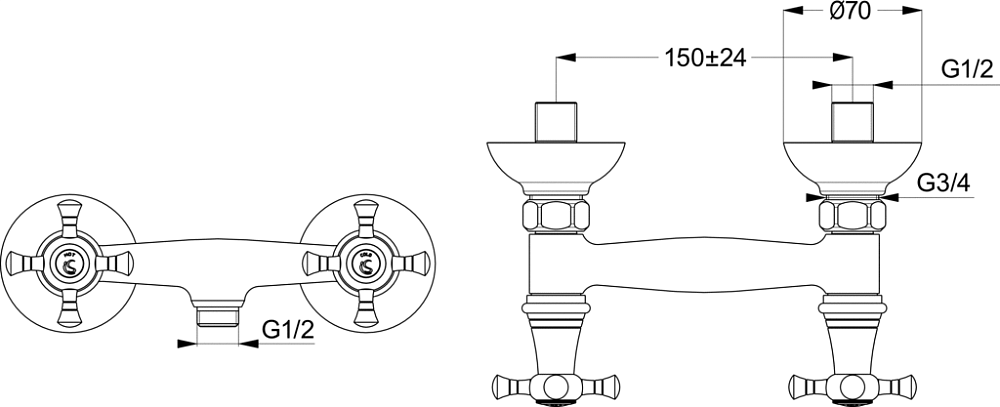 Смеситель Ideal Standard REFLECTIONS B9658AA для душа, хром