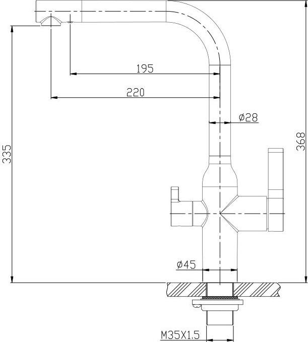 Смеситель для кухни BelBagno BB-LAM57-IN, нержавеющая сталь