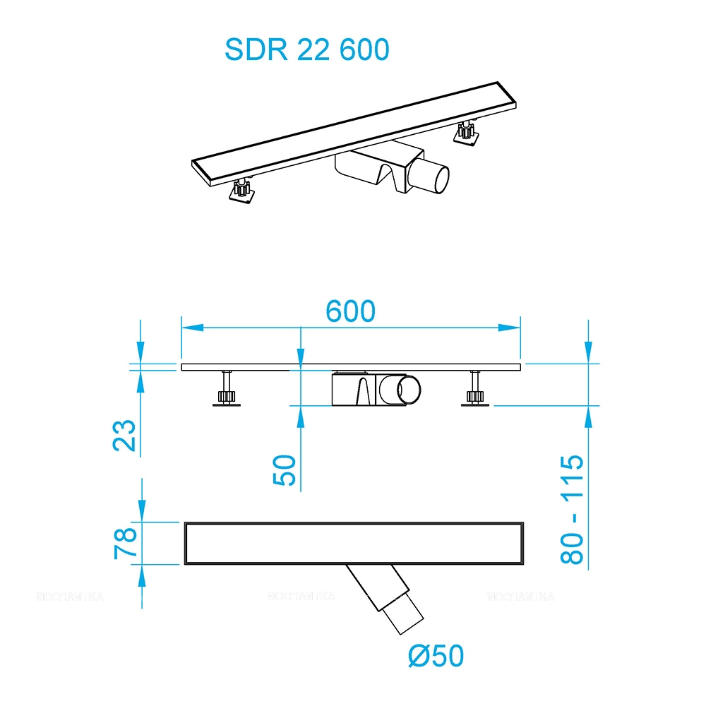 Душевой трап RGW SDR 47212260-04 черный