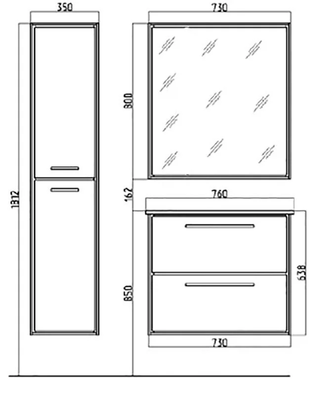 Зеркальный шкаф Raval Frame Fra.03.75/DT коричневый