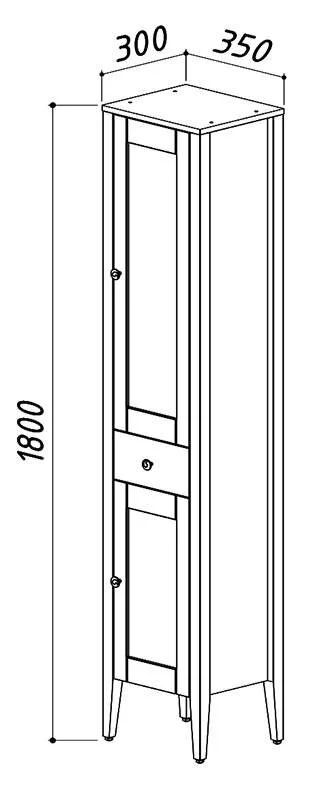 Шкаф-пенал Belux Афины П 35-01 белый