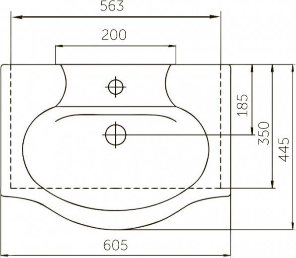 Раковина Corozo Элегия 60 SD-00000005