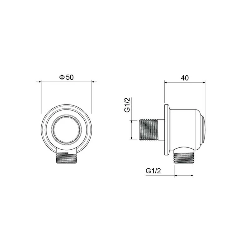 Шланговое подсоединение Aquatek Классик AQ2461PG, цвет полированное золото