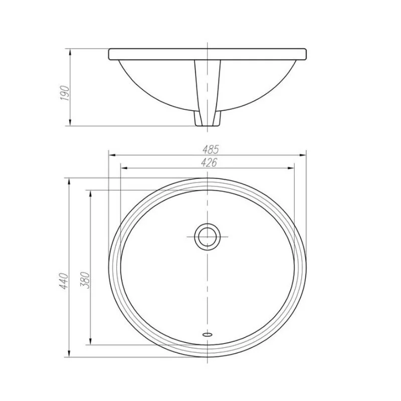 Раковина Arrow AP418E белый