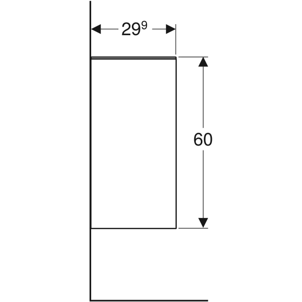 Шкаф 36 см Geberit Smyle Square 500.358.JK.1, тёмно-серый