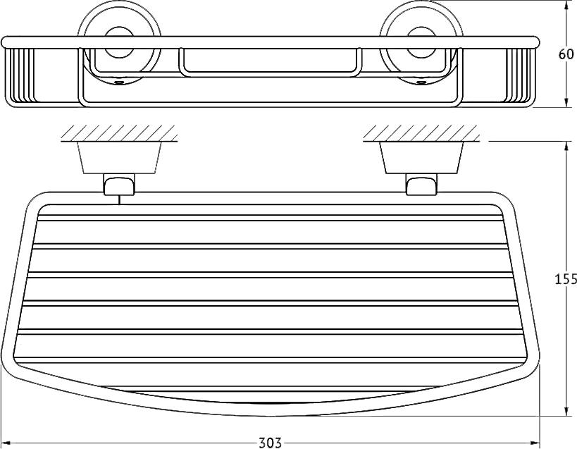 Полка FBS Vizovice VIZ 049 30 см