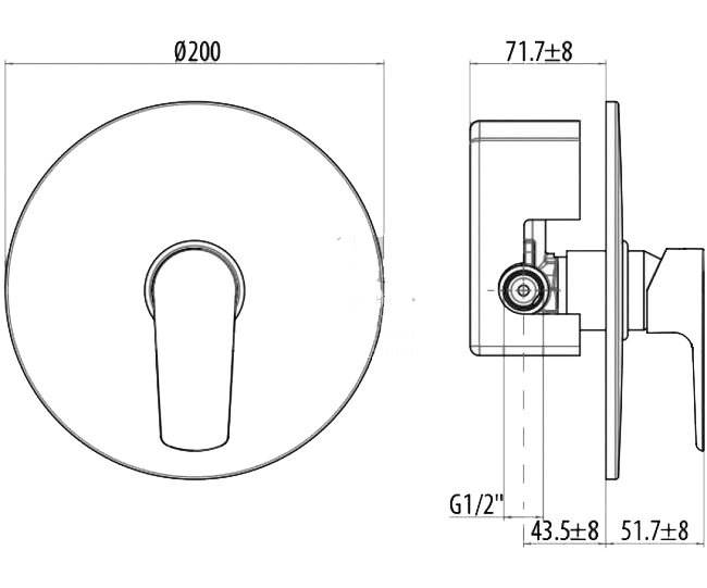 Смеситель для душа Gattoni H2Omix3000 3034/30C0.CHcr, хром