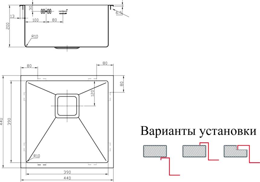 Кухонная мойка Zorg Inox Pvd SZR-44 Bronze