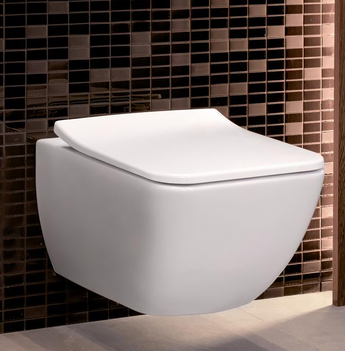 Подвесной унитаз Villeroy & Boch Venticello 4611RS01 безободковый с тонким сиденьем микролифт