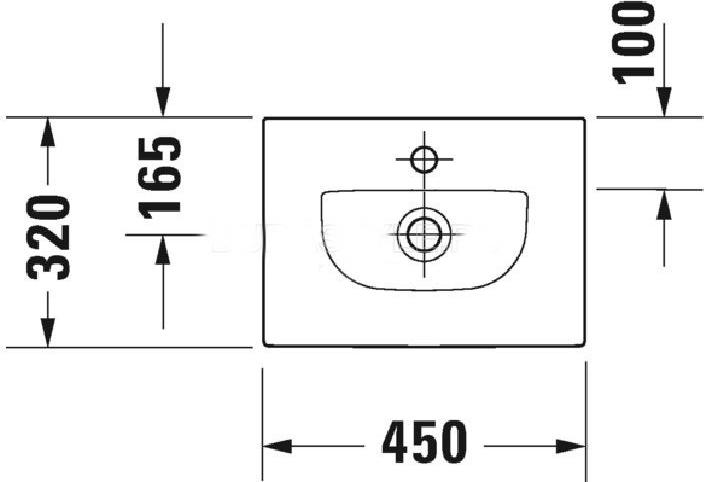 Раковина Duravit Viu 0733450041 45