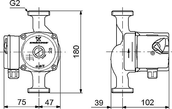 Циркуляционный насос Grundfos UPS 32-40 180