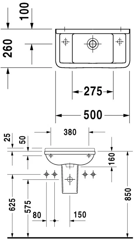 Раковина Duravit Starck 3 751500000 белый