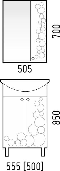 Зеркало-шкаф Corozo Орфей 50 SD-00000299, белый