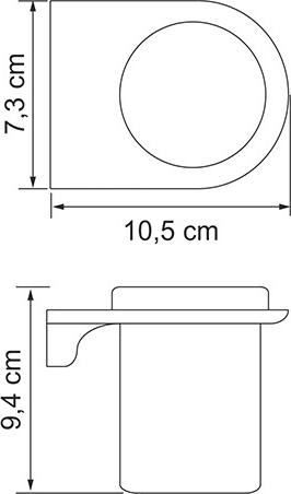 Стакан WasserKRAFT Kammel K-8328W, белый