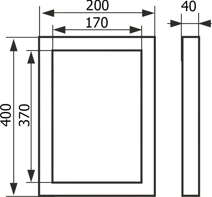 Настенный люк Evecs Ceramo D2040 20х40