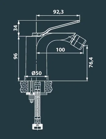 Смеситель для биде Edelform Itum UM1814 хром