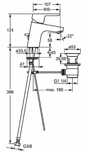 Смеситель для раковины Hansa Primo 49402203 хром