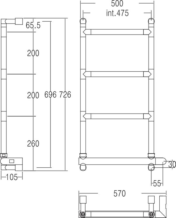 Полотенцесушитель электрический Margaroli Sereno 470-582-4