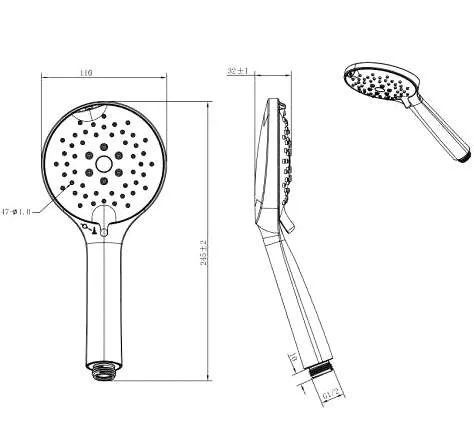 Душевая лейка Koller Pool SH0534 хром