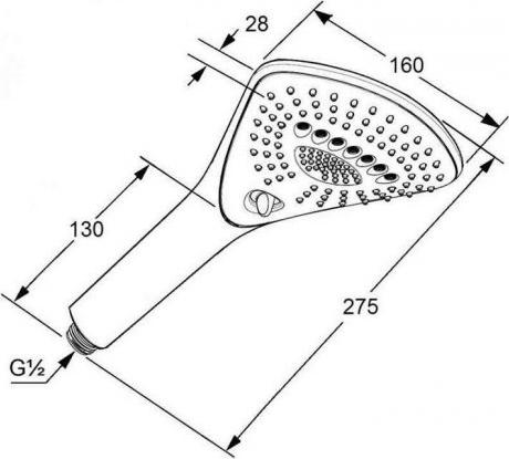 Душевая лейка Kludi Fizz 6770043-00, белый