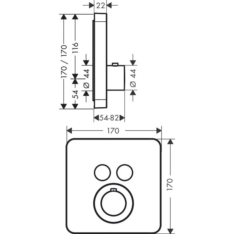 Смеситель для душа Axor ShowerSolutions 36707670 черный