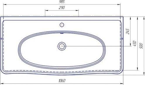 Раковина 105 см Sanflor Модерн 105 С0000002835