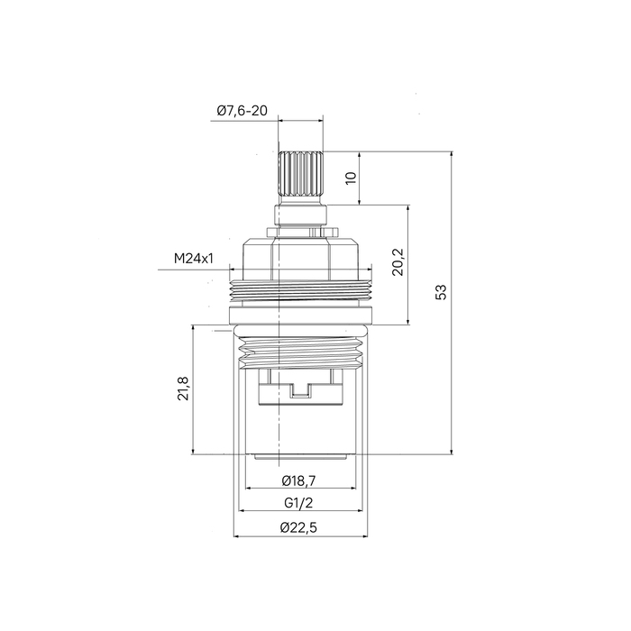 Кран-букса для смесителя Iddis Optima Home 998PP531SM черный