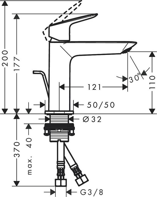 Смеситель для раковины Hansgrohe Logis Fine 71251000, хром