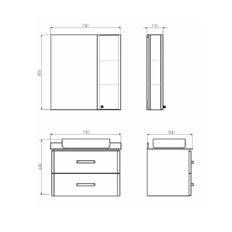 Тумба под раковину Comforty Амстердам 00-00013775 белый