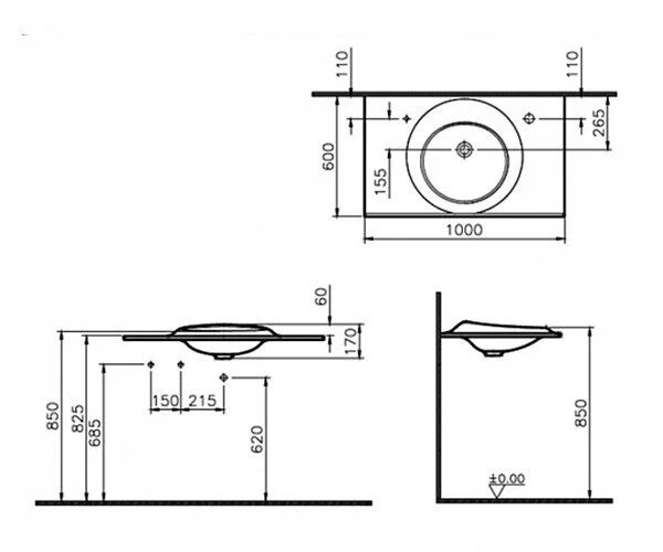 Раковина VitrA Istanbul 4519B403-6142/A42304 белый