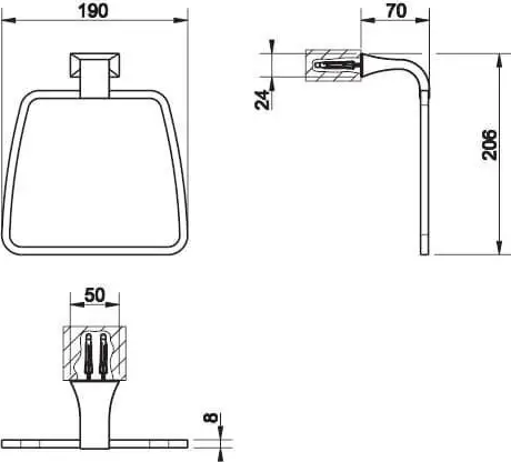 Полотенцедержатель Gessi Mimi 33309#031, хром