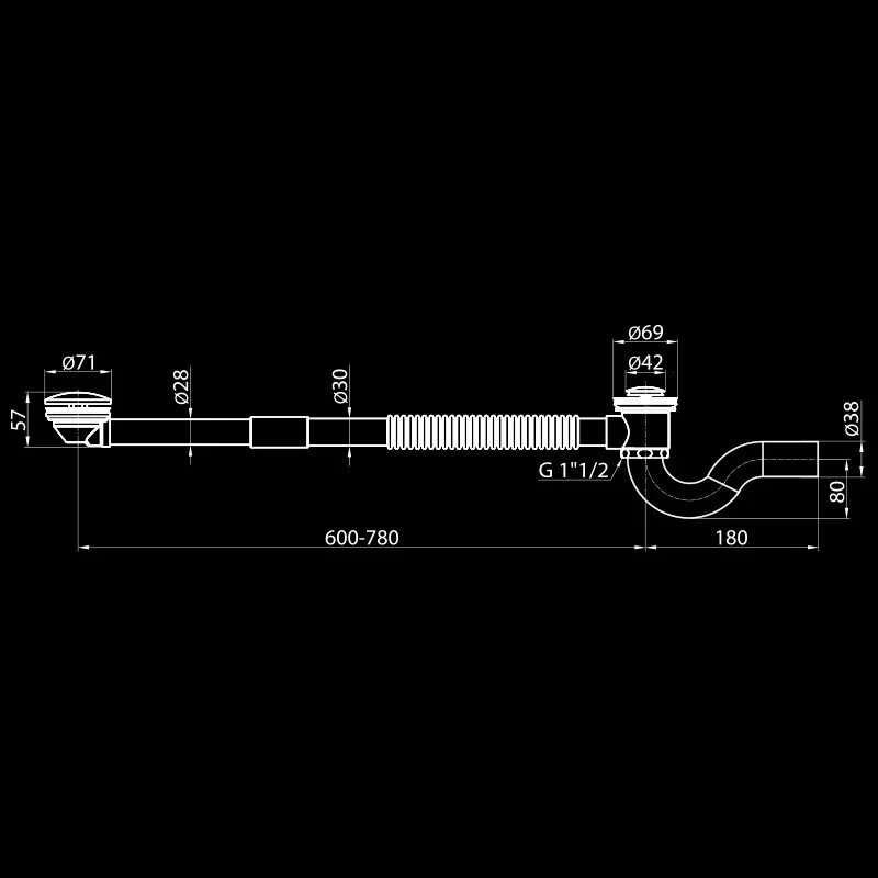 Слив-перелив для ванны Elghansa Waste Systems WBT-315-XL бронза