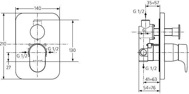 Смеситель для душа Ideal Standard Moments A3915AA, хром