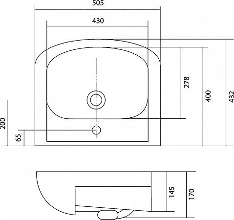 Тумба с раковиной Aquaton Панда 50 1A0537K0PD010, белый