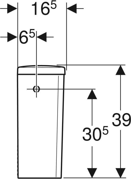 Бачок для унитаза Geberit Renova 227780000, боковая подводка, белый