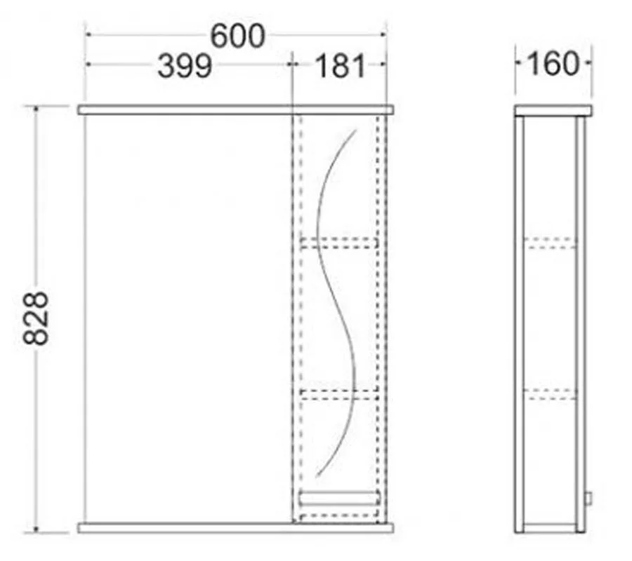 Зеркальный шкаф Mirsant Сандра MRM0137 белый