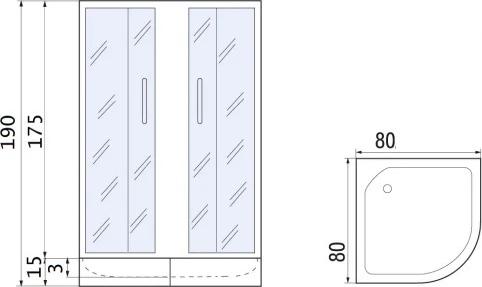 Душевой уголок River Don Light 80/15 МТ 10000002917