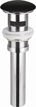 Донный клапан Ceramica Nova CN2000MBx с системой click-clack, c переливом, черный