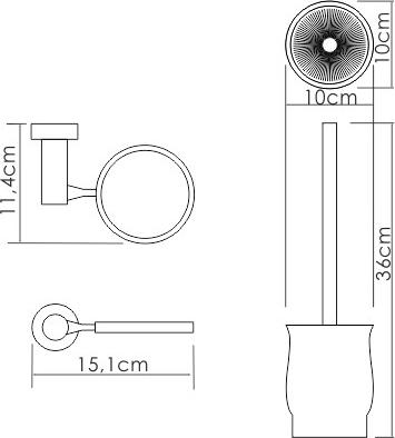 Ёршик WasserKRAFT K-24227 белый/хром