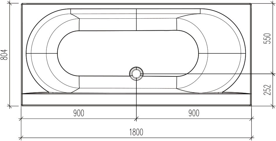 Акриловая ванна STWORKI Хадстен 180x80 SW1016075028 белый