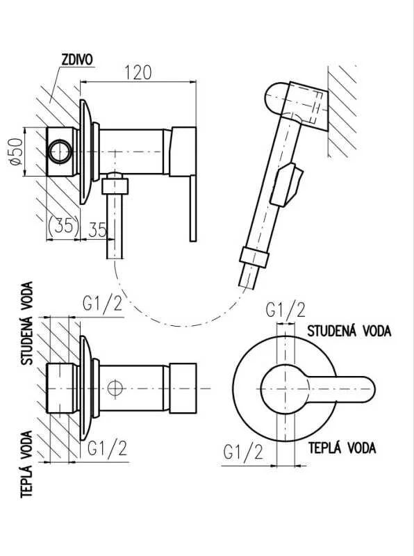 Душ гигиенический Rav-Slezak Zambezi ZA047 хром